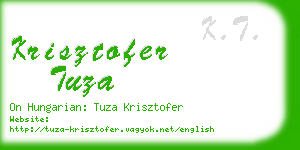 krisztofer tuza business card